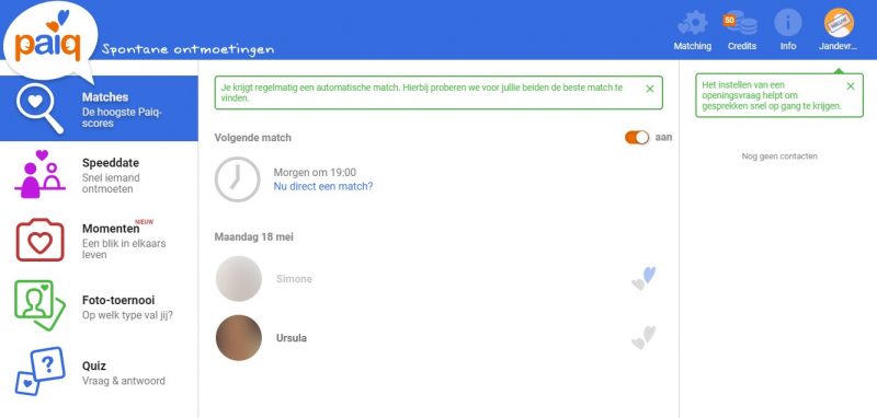 paiq matches